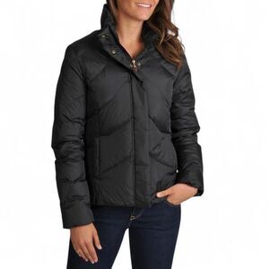 Tommy Hilfiger Black Puffer Jacket Women’s Medium Lightweight Winter Coat EUC